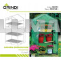 Садовая мини теплица на балкон 3 полки Grindi 70 x 50 x 125 см зеленая